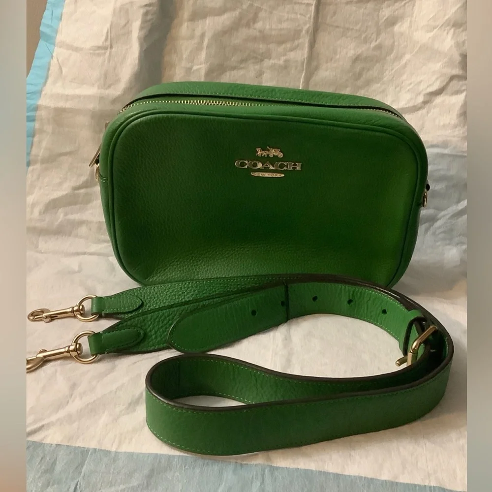 Coach | Bags | Coach Jamie Green Leather Shoulder Crossbody Camera